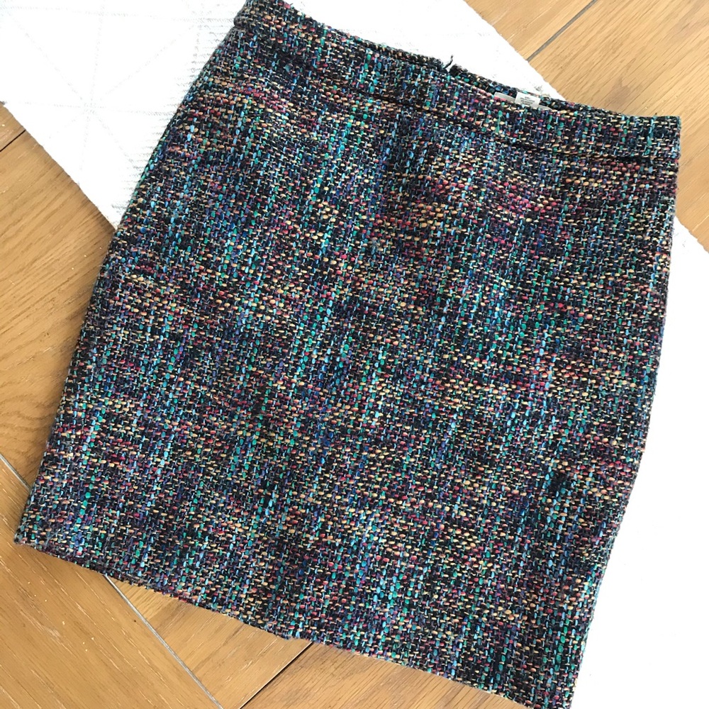 Multi Color Tweed Skirt